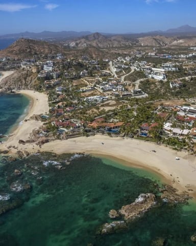 Aerial picture of Palmilla Beach in San Jose del Cabo Mexico